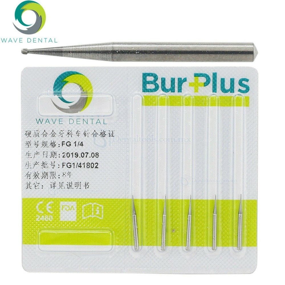 10 fresas de carburo FG redondas para turbina dental FG 1/4 1/2 1 2 3 4 5 6 7 8
